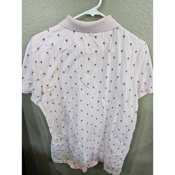 American Eagle Classic Fit Pink Polo Shirt Palm Trees Men's Large - Picture 4 of 5